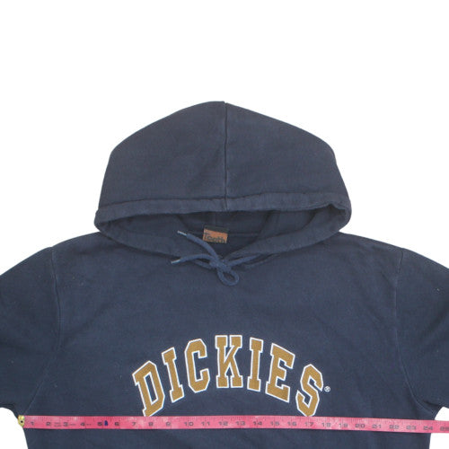 Dickies Men's Blue Pullover Hoodie Large Fleece Logo Sweatshirt