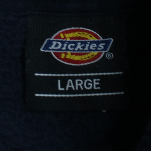 Dickies Men's Blue Pullover Hoodie Large Fleece Logo Sweatshirt