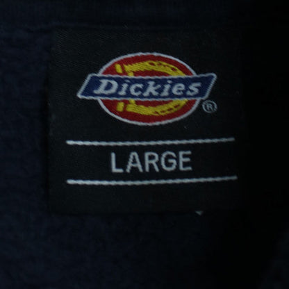 Dickies Men's Blue Pullover Hoodie Large Fleece Logo Sweatshirt