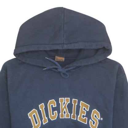 Dickies Men's Blue Pullover Hoodie Large Fleece Logo Sweatshirt