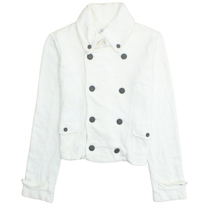 Ralph Lauren Polo Jeans Women’s White Button Full Zip Sweatshirt Jacket M