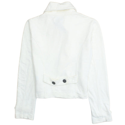 Ralph Lauren Polo Jeans Women’s White Button Full Zip Sweatshirt Jacket M