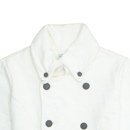 Ralph Lauren Polo Jeans Women’s White Button Full Zip Sweatshirt Jacket M