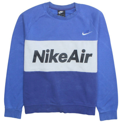 Nike Men's Blue Crew Neck Long Sleeve Pullover Sweatshirt M