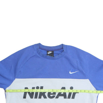 Nike Men's Blue Crew Neck Long Sleeve Pullover Sweatshirt M