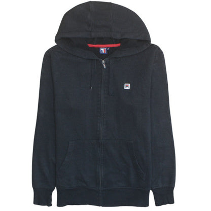Fila Men's Black Full Zip Hoodie Medium Regular Fit Fleece