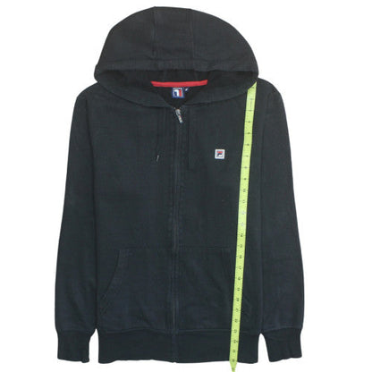 Fila Men's Black Full Zip Hoodie Medium Regular Fit Fleece