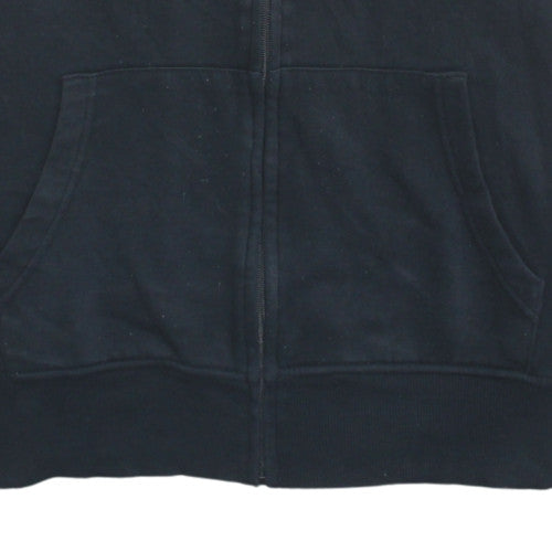Fila Men's Black Full Zip Hoodie Medium Regular Fit Fleece
