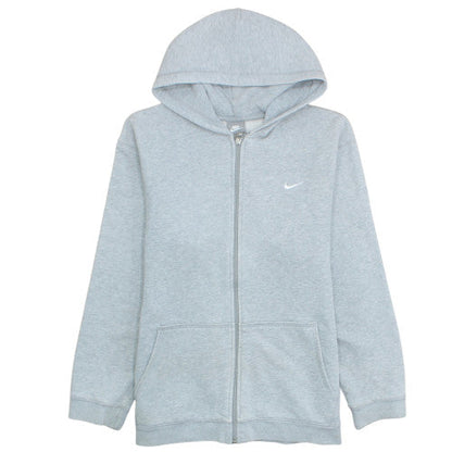 Nike Boys Grey Full Zip Hoodie Size L (12-13 Years) Fleece Sweatshirt