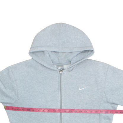 Nike Boys Grey Full Zip Hoodie Size L (12-13 Years) Fleece Sweatshirt