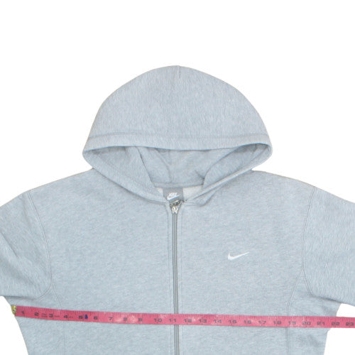 Nike Boys Grey Full Zip Hoodie Size L (12-13 Years) Fleece Sweatshirt