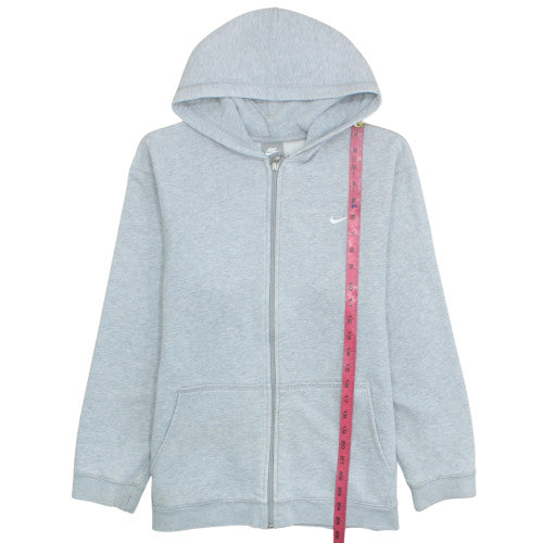 Nike Boys Grey Full Zip Hoodie Size L (12-13 Years) Fleece Sweatshirt