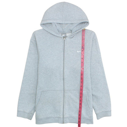 Nike Boys Grey Full Zip Hoodie Size L (12-13 Years) Fleece Sweatshirt