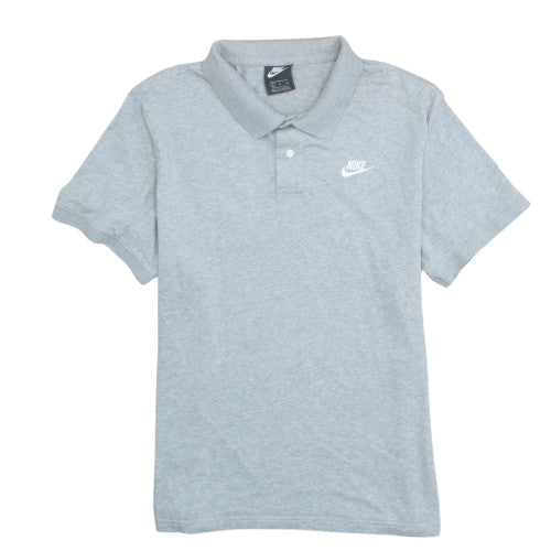 Nike Men's Grey XL Polo Shirt Regular Fit Short Sleeve Cotton Blend