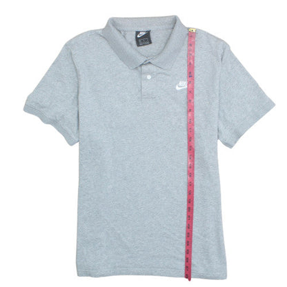 Nike Men's Grey XL Polo Shirt Regular Fit Short Sleeve Cotton Blend