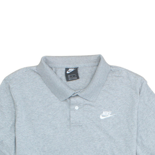 Nike Men's Grey XL Polo Shirt Regular Fit Short Sleeve Cotton Blend