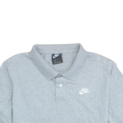 Nike Men's Grey XL Polo Shirt Regular Fit Short Sleeve Cotton Blend