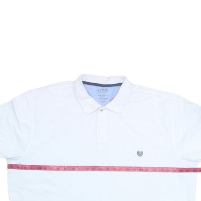 Chaps Men's White 3XLT Cotton Polo Shirt Classic Fit
