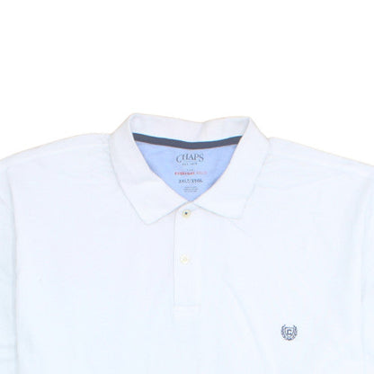 Chaps Men's White 3XLT Cotton Polo Shirt Classic Fit