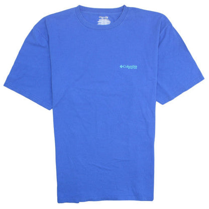 Columbia PFG Blue 2XLT Men's Short Sleeve Cotton Polo