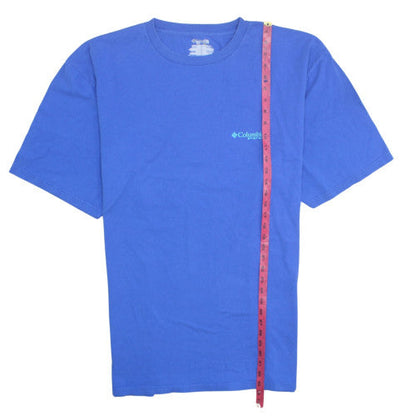 Columbia PFG Blue 2XLT Men's Short Sleeve Cotton Polo