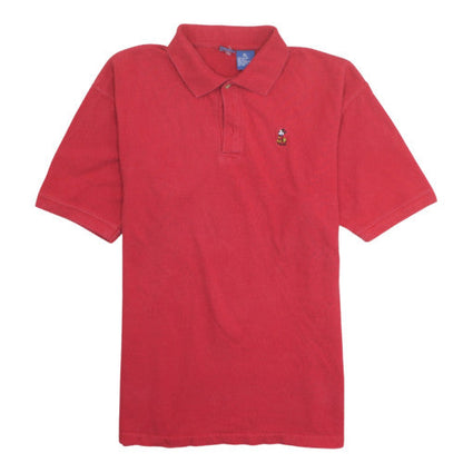 Disney Men's Red Cotton Mickey Mouse Polo Shirt XL