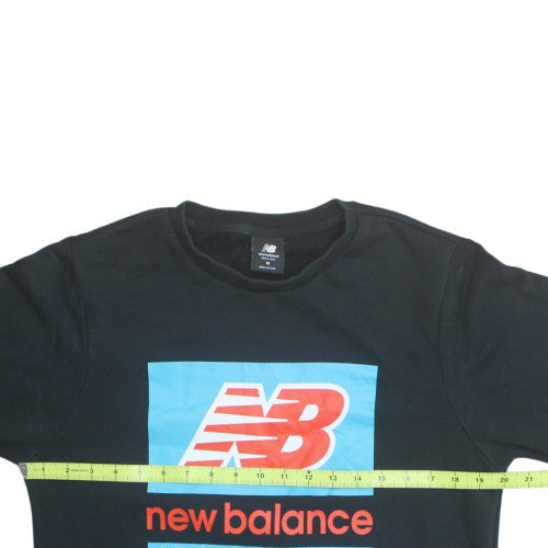 New Balance Men's Black M Pullover Sweatshirt Graphic Print