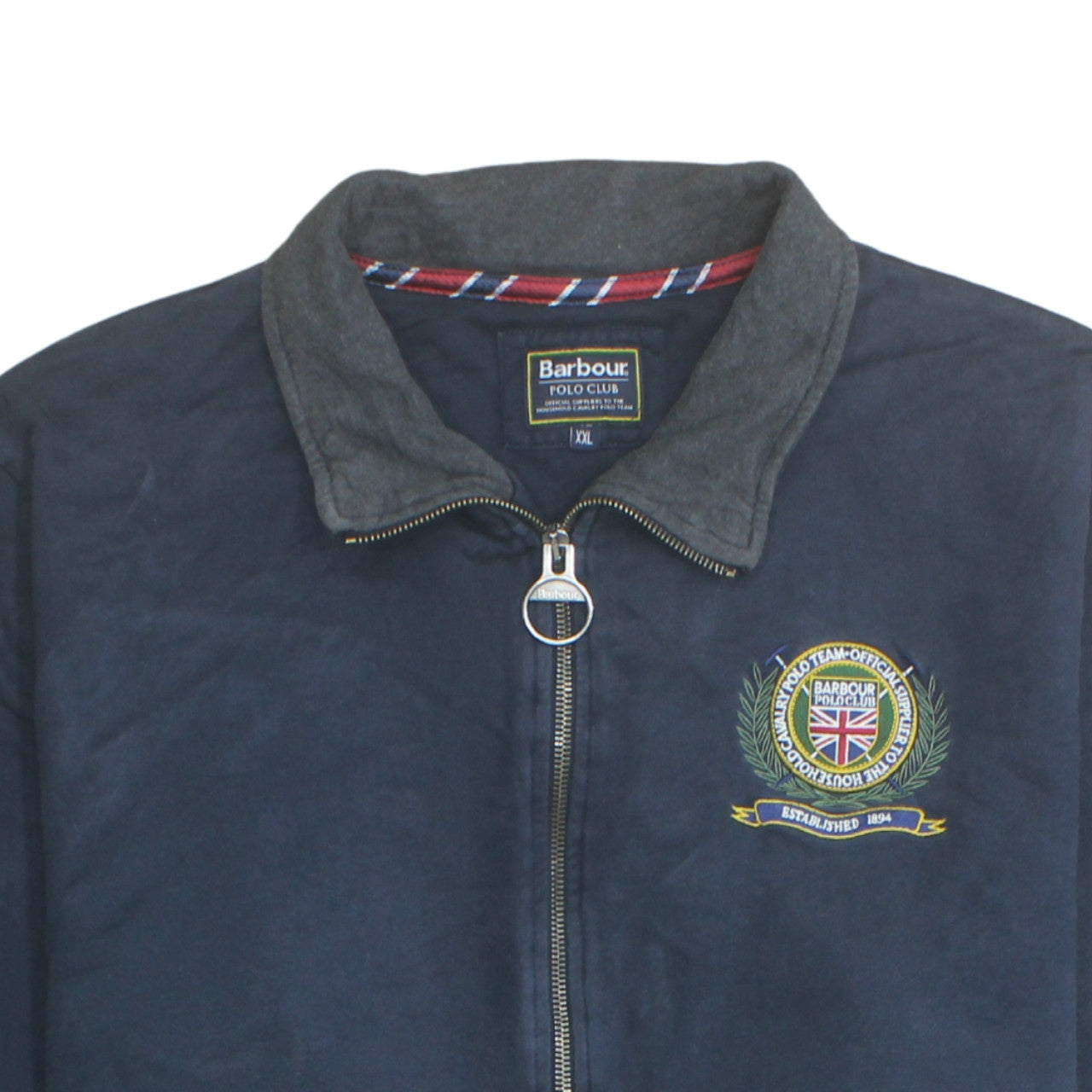 Barbour Men's Blue 2XL Basic Full Zip Polo Club Jacket