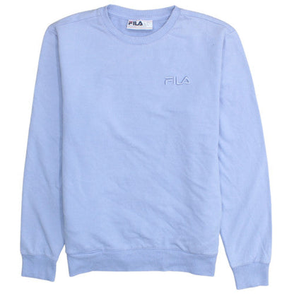 Fila Womens Light Blue L Sweatshirt Crew Neck Pullover Casual