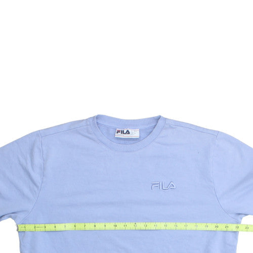 Fila Womens Light Blue L Sweatshirt Crew Neck Pullover Casual