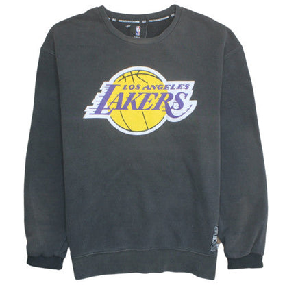 NBA Los Angeles Lakers Black Sweatshirt Women M Cotton Crew Neck Pullover