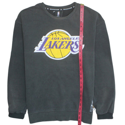 NBA Los Angeles Lakers Black Sweatshirt Women M Cotton Crew Neck Pullover