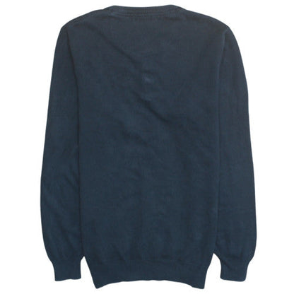 Barbour Men's Blue S Henley Cotton Knit Jumper