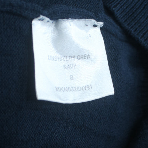 Barbour Men's Blue S Henley Cotton Knit Jumper