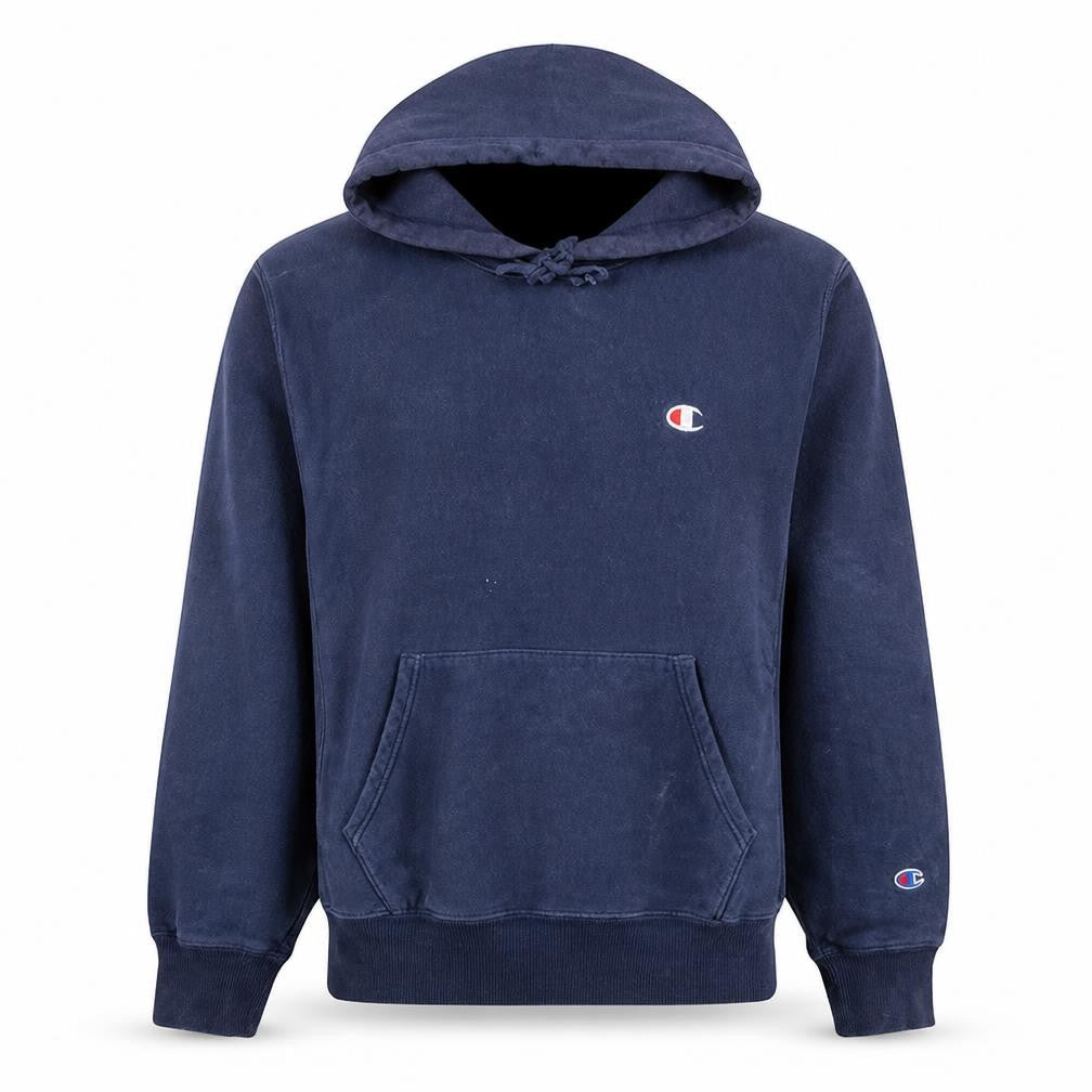 Champion Men's Blue Pullover Hoodie M Classic Reverse Weave