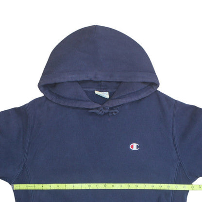 Champion Men's Blue Pullover Hoodie M Classic Reverse Weave