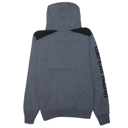 Caterpillar Men’s Grey Pullover Hoodie Medium Logo Fleece Workwear