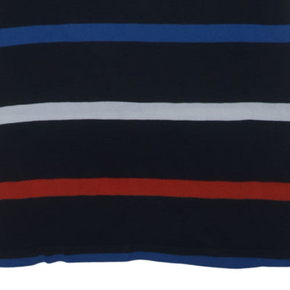 Tommy Hilfiger Men's Navy Striped Cotton Polo Shirt Size M