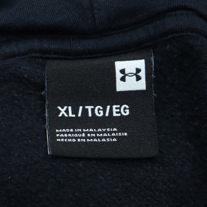 Under Armour Men's Black XL Pullover Hoodie with Logo Print