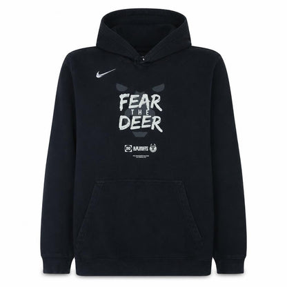 Nike Men's Black XL Pullover Hoodie Fear The Deer Basketball Sportswear