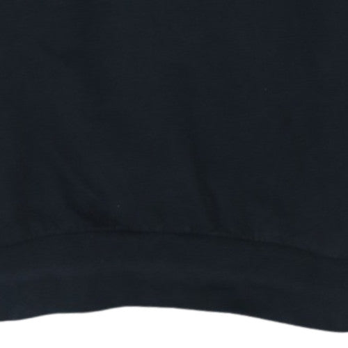 Napapijri Mens Black Pullover Hoodie M Logo Graphic Cotton