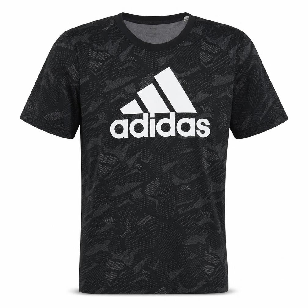 Adidas Men’s Black Camouflage Logo T-Shirt Size M Regular Fit
