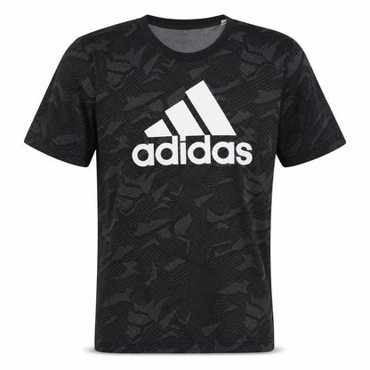 Adidas Men’s Black Camouflage Logo T-Shirt Size M Regular Fit
