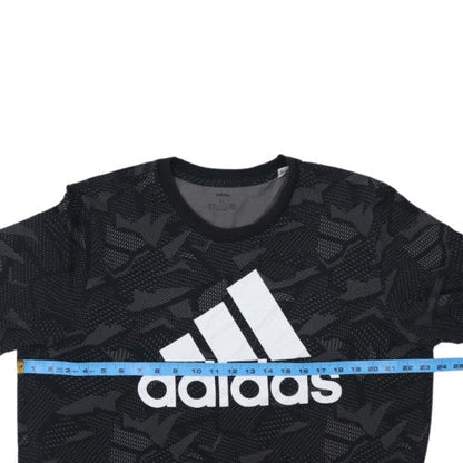 Adidas Men’s Black Camouflage Logo T-Shirt Size M Regular Fit