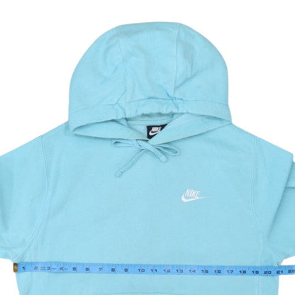 Nike Womens Blue Pullover Hoodie XS Cotton Blend Hooded Sweatshirt