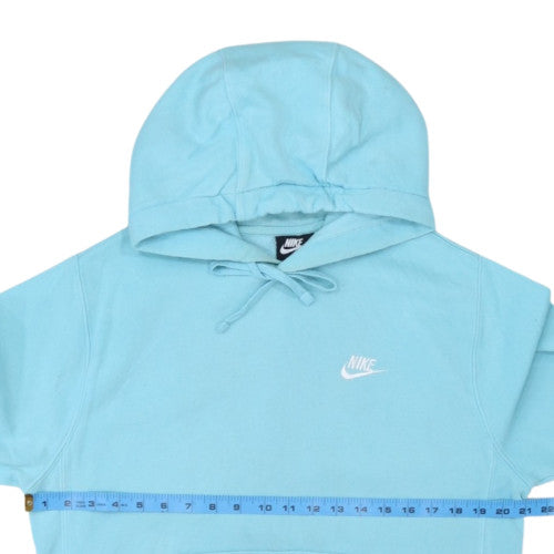 Nike Womens Blue Pullover Hoodie XS Cotton Blend Hooded Sweatshirt
