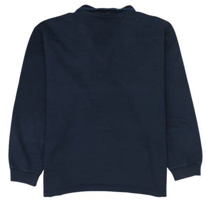 Reebok Mens Blue XL 1/4 Zip Fleece Sweatshirt Pullover