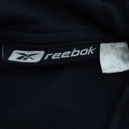 Reebok Mens Blue XL 1/4 Zip Fleece Sweatshirt Pullover
