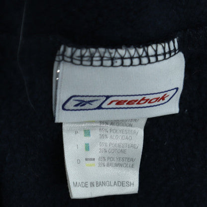 Reebok Mens Blue XL 1/4 Zip Fleece Sweatshirt Pullover