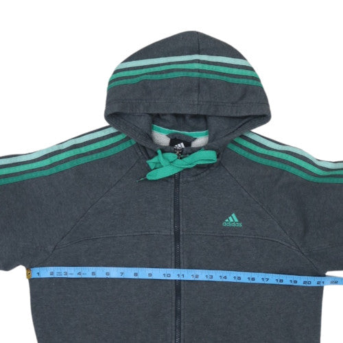 Adidas Mens Grey Full Zip Hoodie M Sports Fleece Jacket
